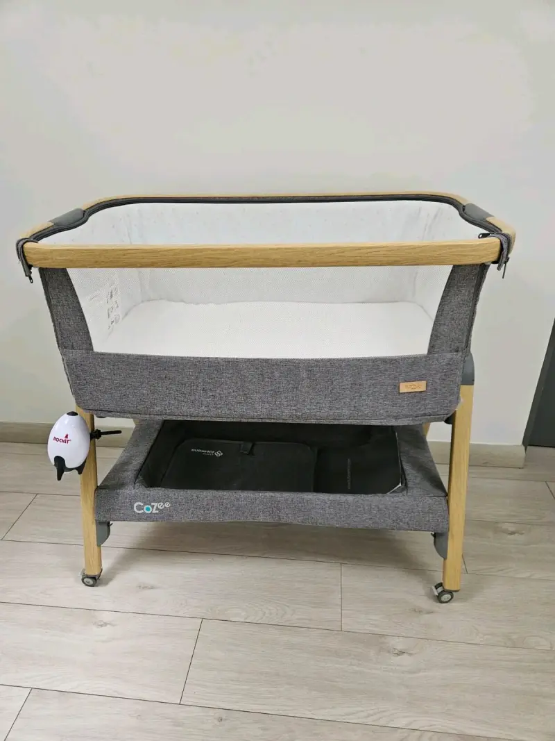 Cuna colecho gris madera