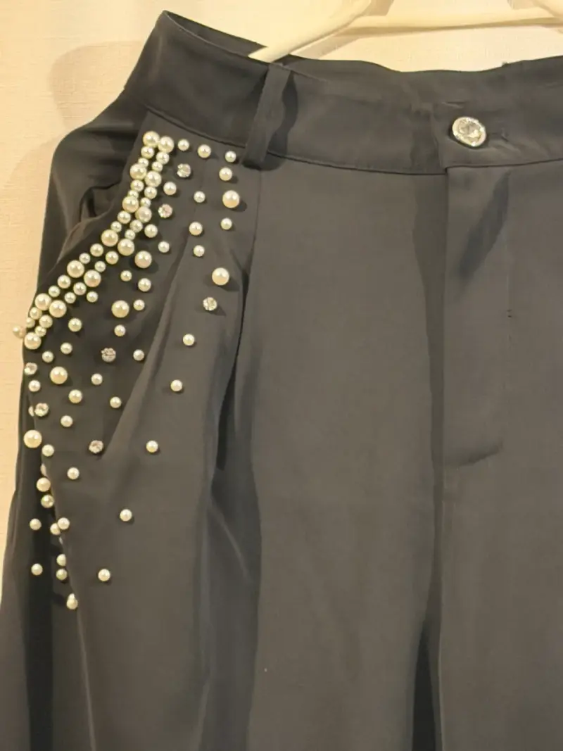 Pantalones negros con perlas M - 4