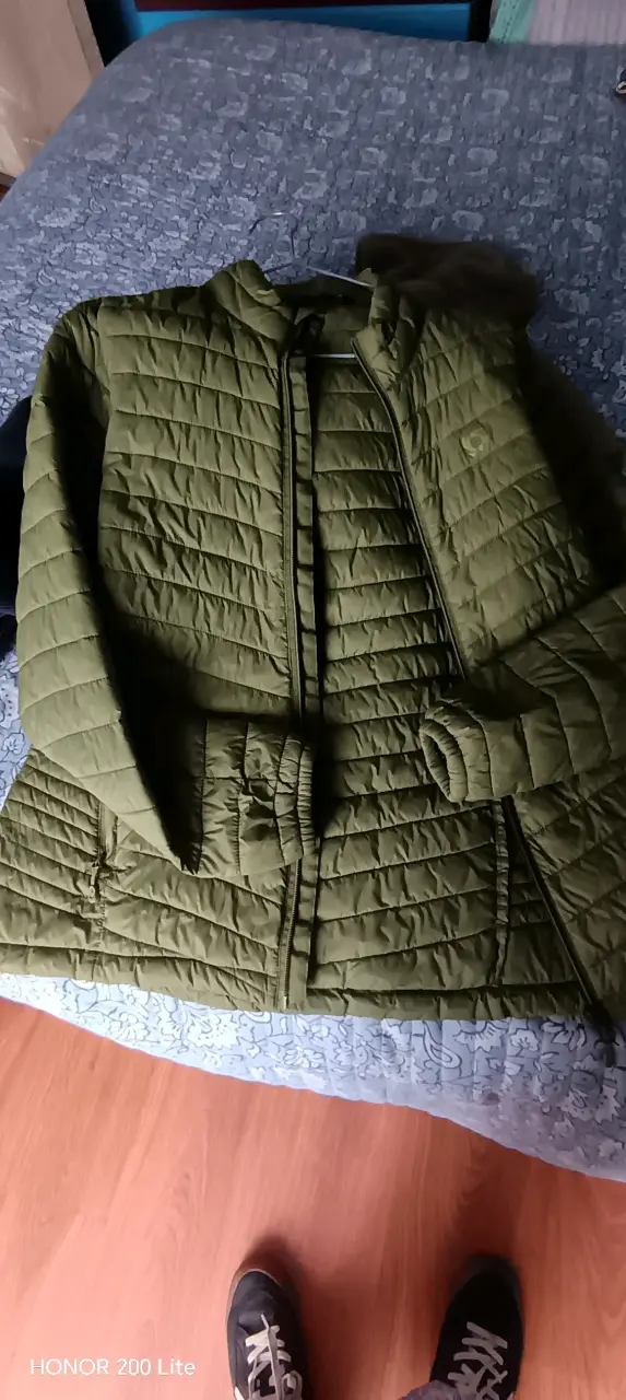 Chaqueta doite acolchada verde oliva - 1