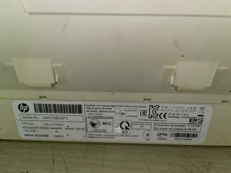 Impresora HP Deskjet 2545 usada - 5