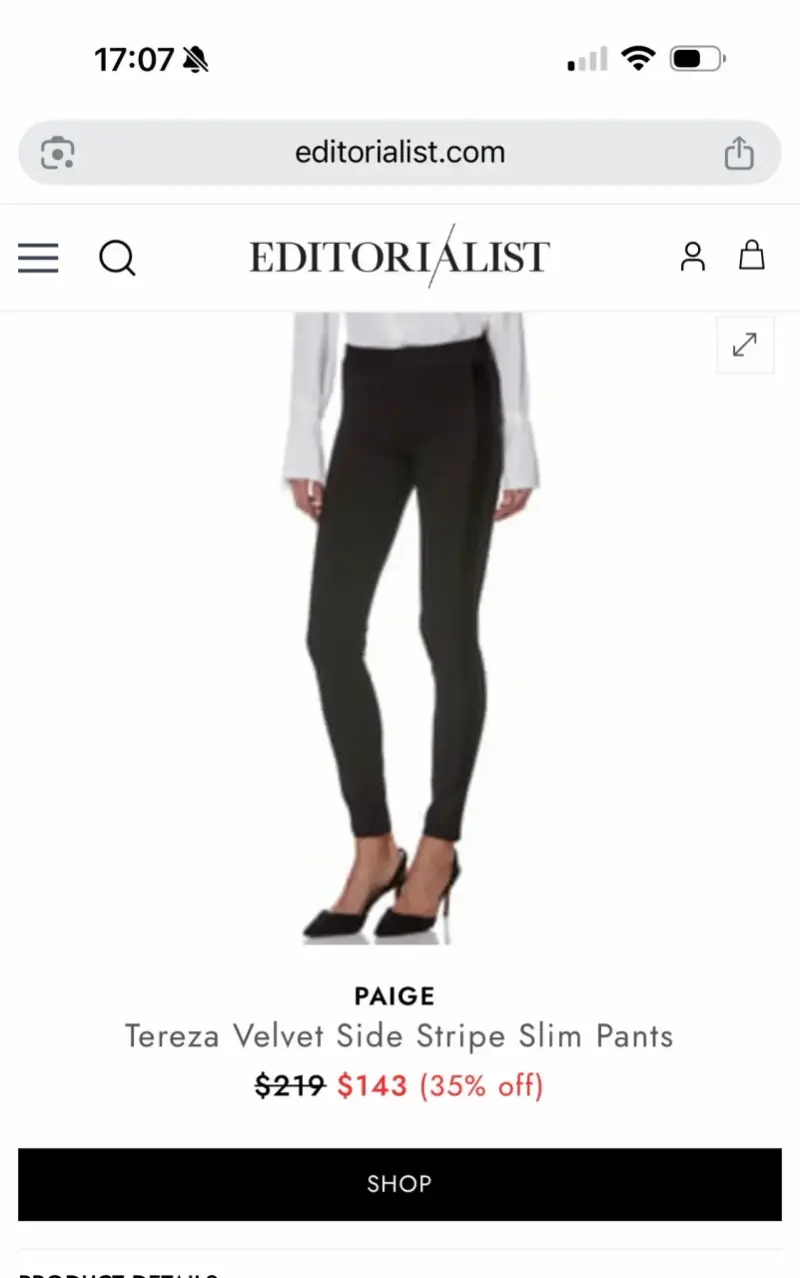 Pantalones negros Paige - 6