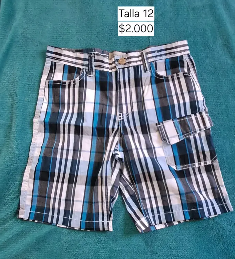 Shorts de cuadros talla 12