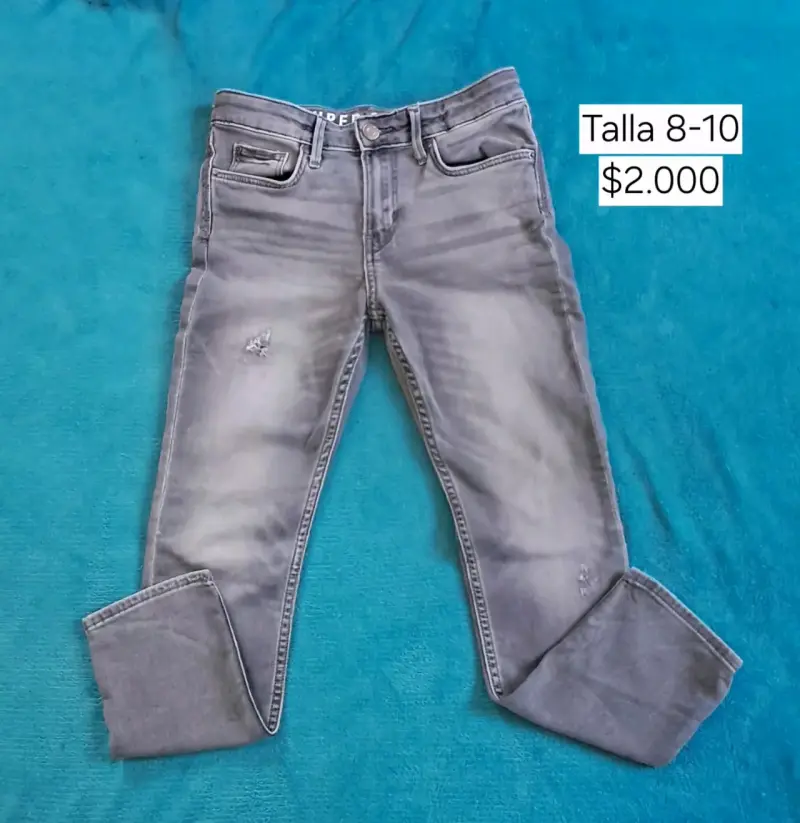 Jeans grises talla 8-10