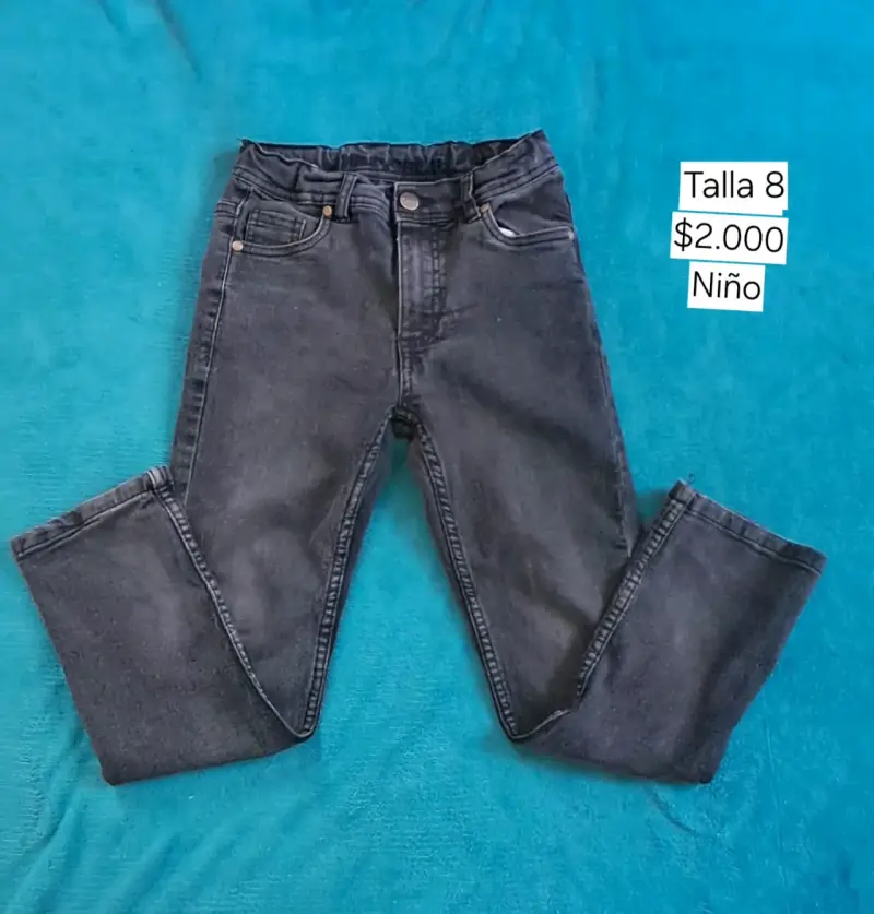 Jeans niño talla 8 azul oscuro