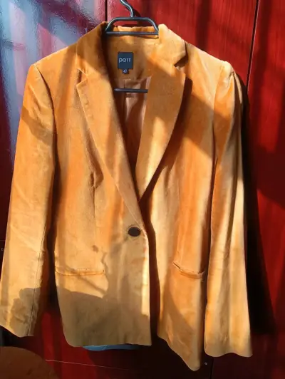 Blazer de terciopelo mostaza - miniatura 1