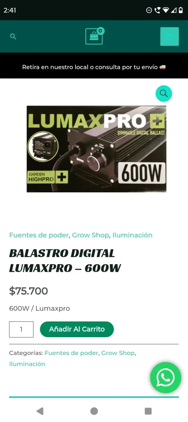 Balastro digital lumaxpro 600w - 2