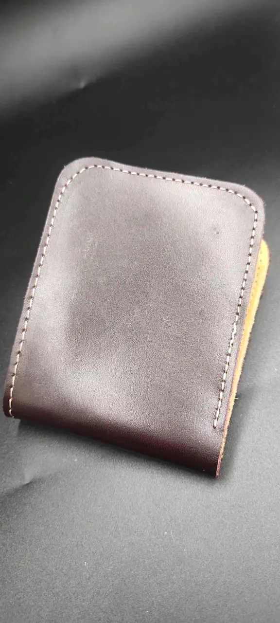 Billetera de cuero vinotinto - 1