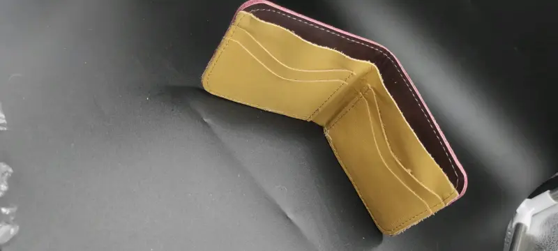 Billetera de cuero vinotinto - 3