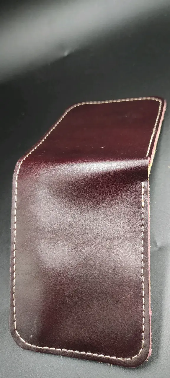 Billetera de cuero vinotinto - 5