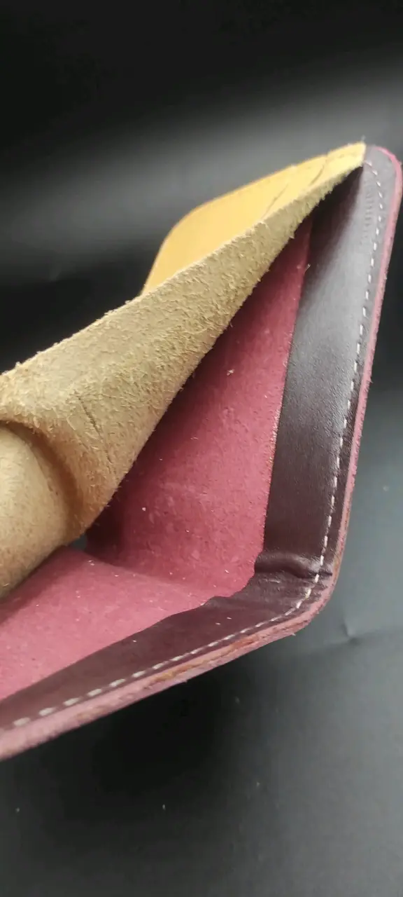 Billetera de cuero vinotinto - 6
