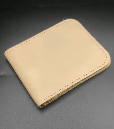 Billetera de cuero beige - miniatura 2