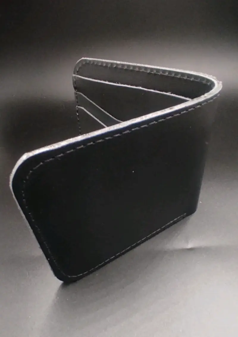 Billetera negra 100% CUERO - 4