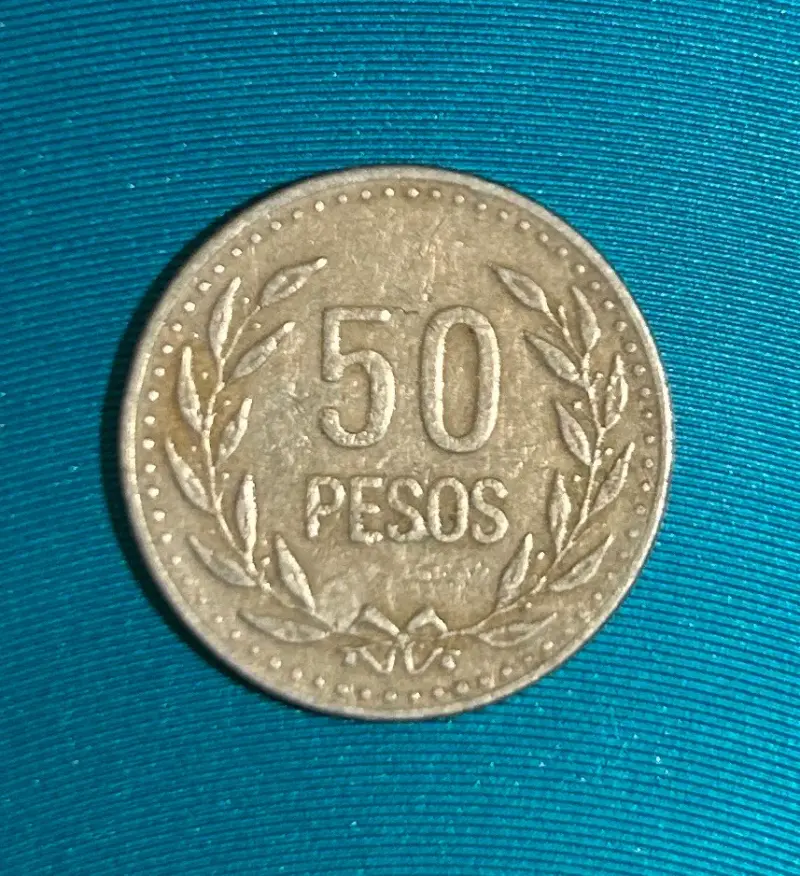 Moneda 50 pesos de Colombia 1990 - 1