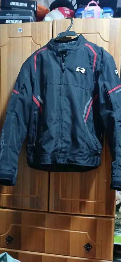 Chaqueta negra de moto Richa - miniatura 1