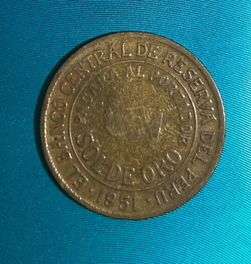 Moneda sol de oro Perú 1951 - 2