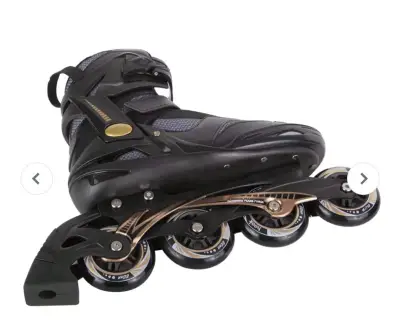 Patines en línea negros y dorados - miniatura 2