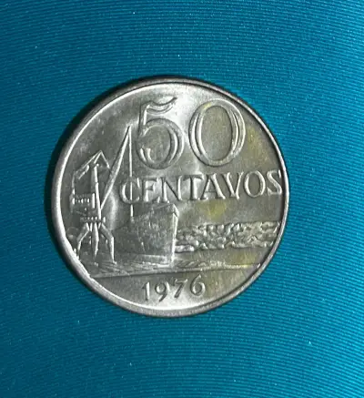 Moneda 50 centavos 1976 Brazil - miniatura 1