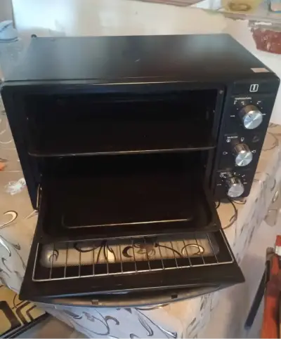 Horno eléctrico negro compacto - miniatura 4
