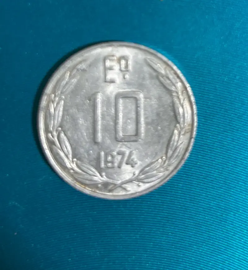 Moneda antigua 10 centavos 1974 - 1