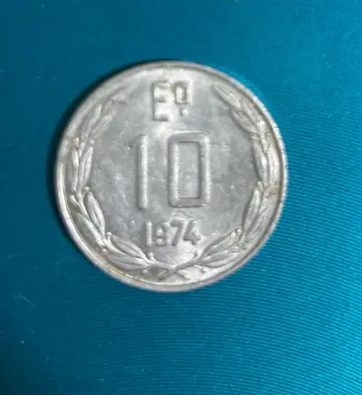 Moneda antigua 10 centavos 1974 - miniatura 1