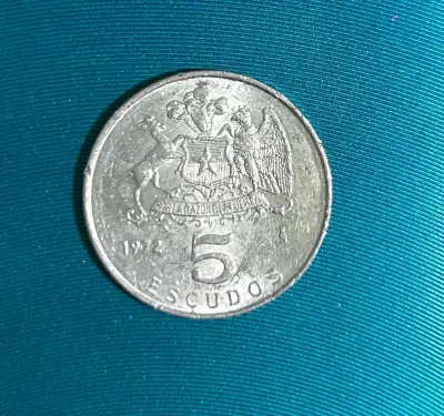 Moneda 5 escudos 1972 Chile - miniatura 1