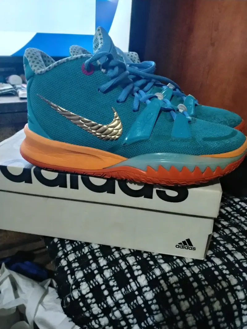 Zapatillas deportivas azules y naranjas - 3