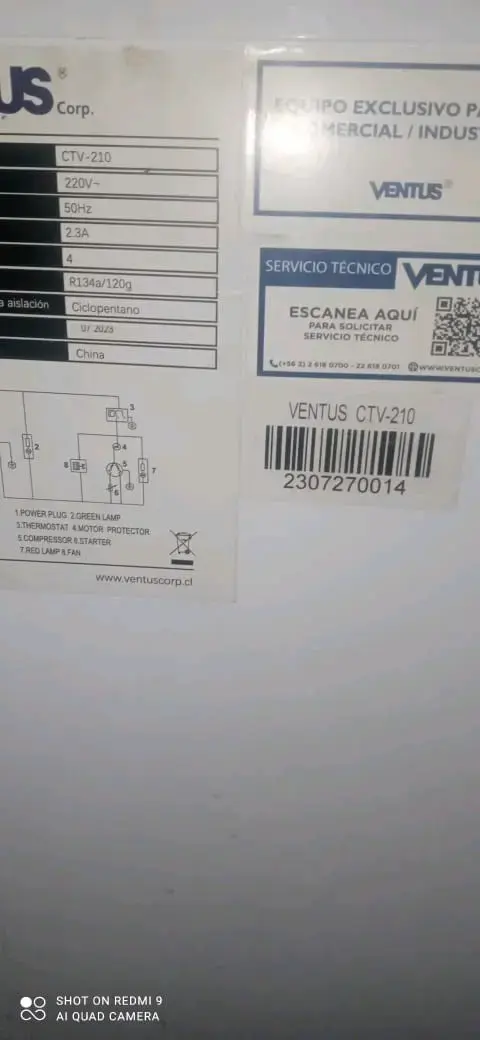 Congelador Ventus CTV-210 - 3