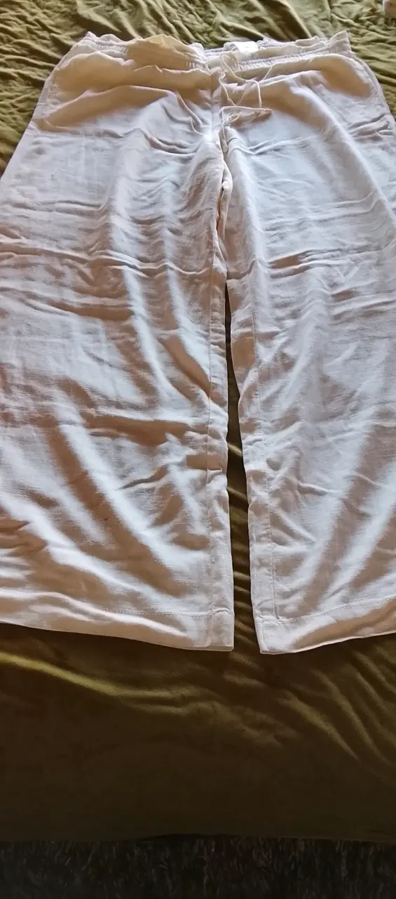 Pantalones de algodón beige y azul talla 42 _ 44 - 2