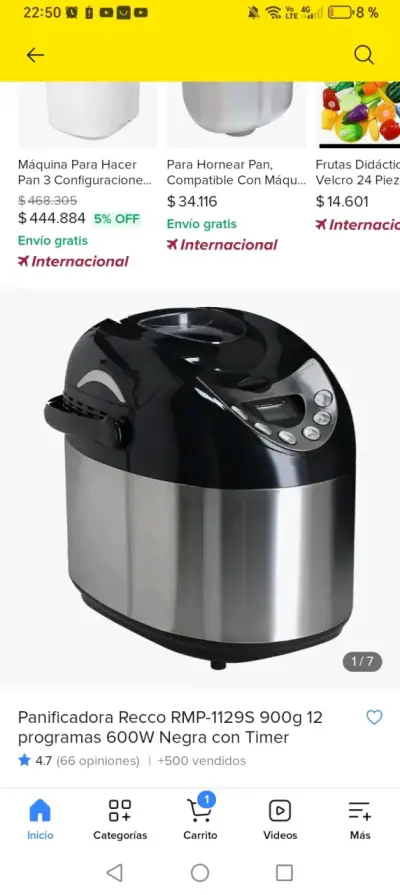 Panificadora Recco RMP-1129S 600W - miniatura 1