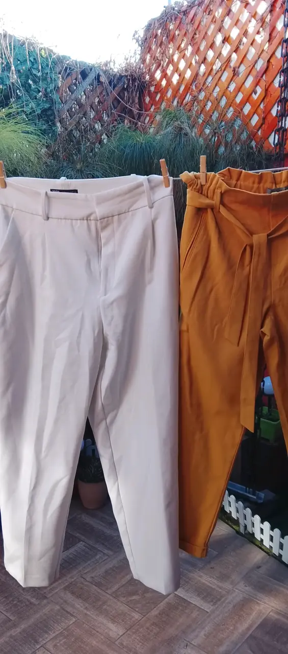 Pantalón rosado con lazo pantalón casual - 2