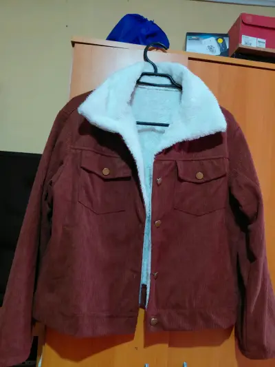 Chaqueta de pana burdeo - miniatura 1