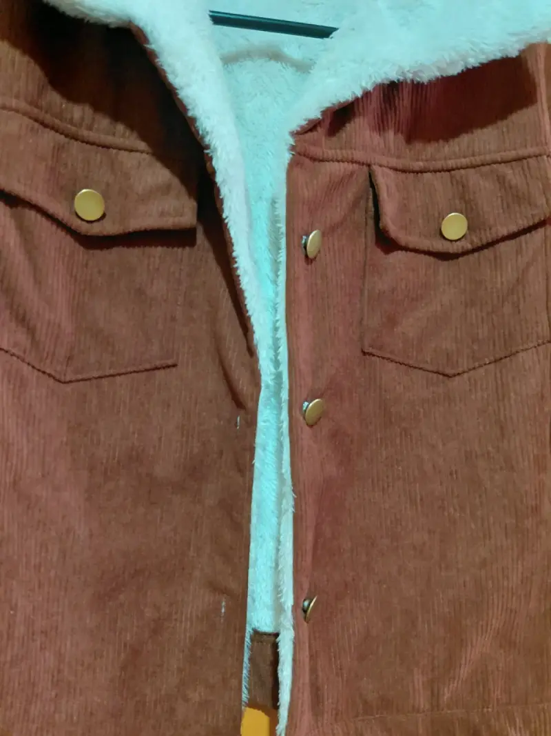 Chaqueta de pana burdeo - 3
