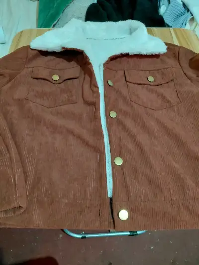Chaqueta de pana marrón con forro - miniatura 3