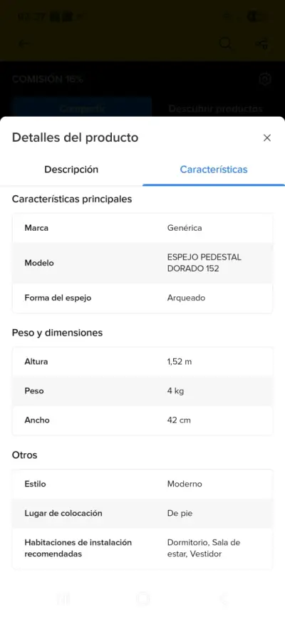Consulta espejo. , pisos pack 4 ,secadora portati - miniatura 3
