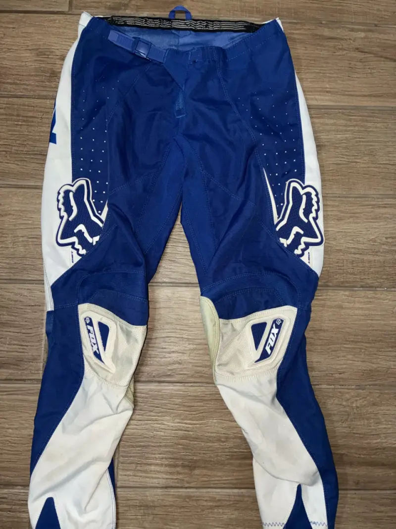 Pantalones motocross Fox azul niño/adolescente - 1