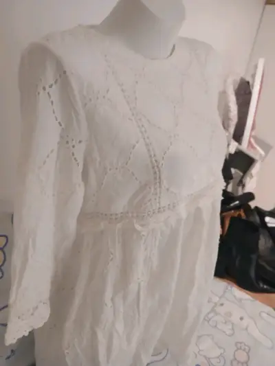 Blusa blanca Zara TRF - miniatura 2