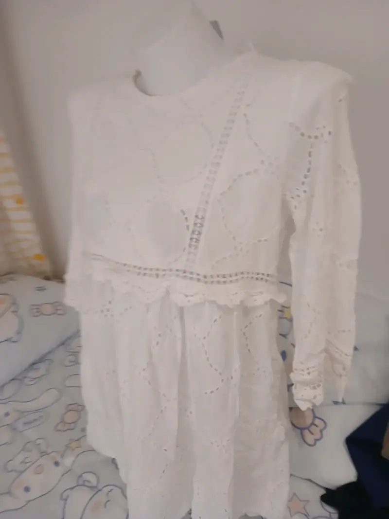 Blusa blanca Zara TRF - 3