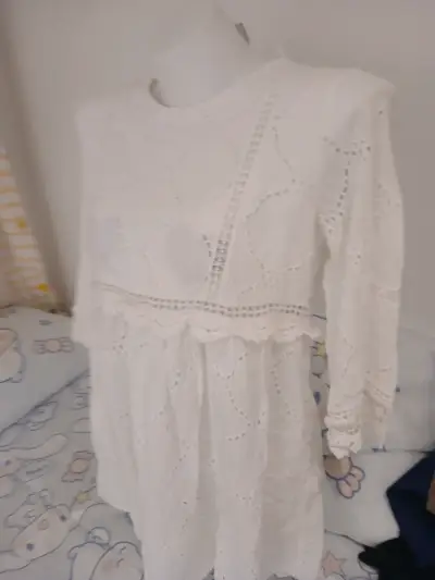 Blusa blanca Zara TRF - miniatura 3