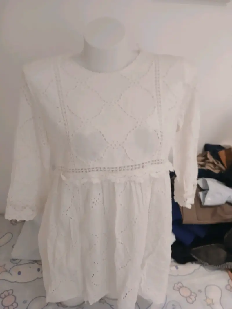 Blusa blanca Zara TRF - 4