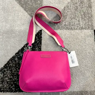 Cartera fucsia Prüne 100% cuero - miniatura 1