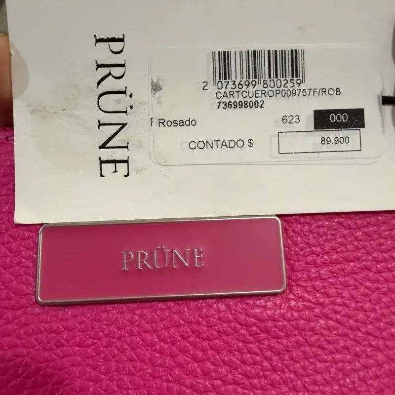 Cartera fucsia Prüne 100% cuero - 2