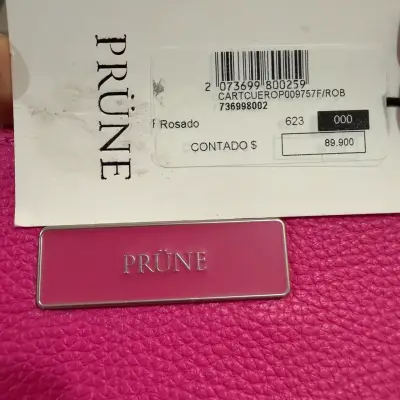 Cartera fucsia Prüne 100% cuero - miniatura 2