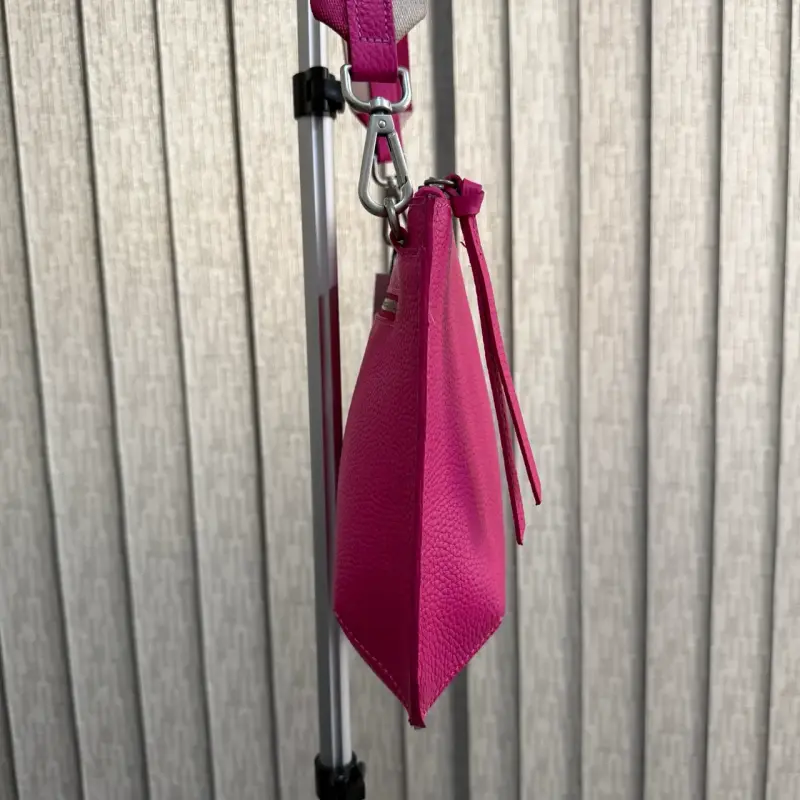 Cartera fucsia Prüne 100% cuero - 5