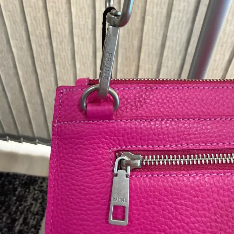 Cartera fucsia Prüne 100% cuero - 6