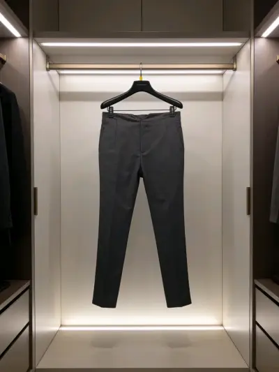 Pantalon negro de cuerina - miniatura 1