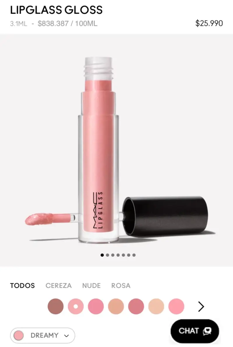 Brillo labial MAC tono Dreamy - 1