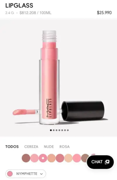 Brillo labial MAC Lipglass tono Nymphette - miniatura 1