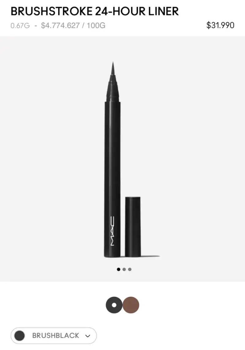 Delineador MAC 24 horas negro - 1