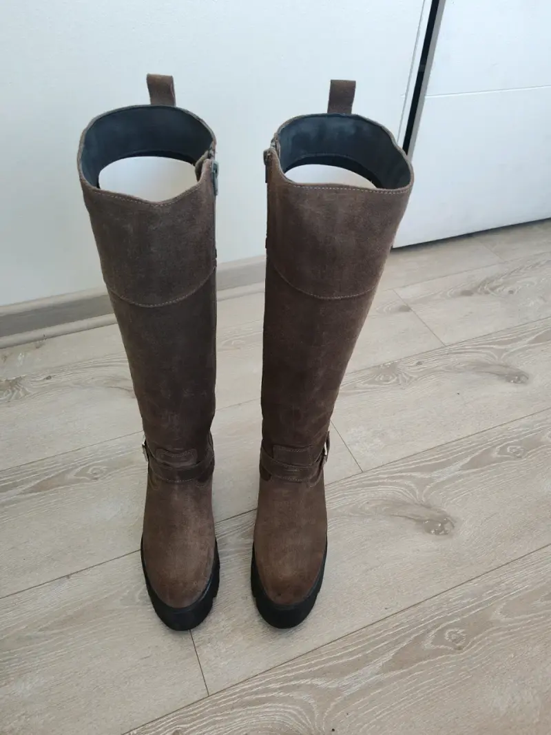 Botas Hush Puppies largas de cuero marrón - 3
