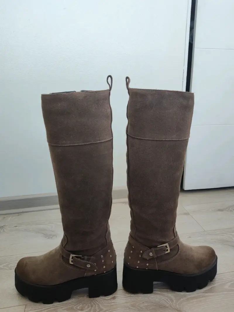Botas Hush Puppies largas de cuero marrón - 5